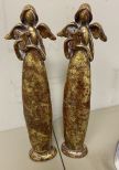 Large Pottery Gold Angels