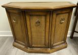 Vintage Demilune Console Cabinet