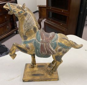 Decorative Painted Wood Horse