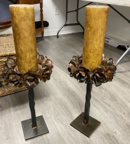 Modern Heavy Metal Candle Stands