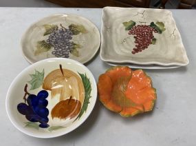 Cabernet Plates, Bowl, and Leaf Bowl