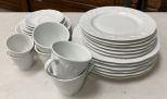 Apilco White Porcelain China Set