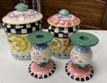 Vicki Carroll Ceramic Cookie Jars and Ceramic Candle Sticks