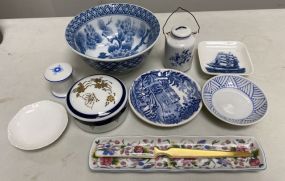 Blue and White Pottery Pieces