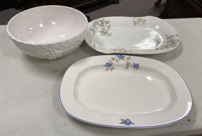 Salad Bowl and Porcelain Serving Platter