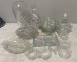 Large Group of Clear Glass Pieces