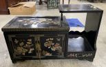 Chinese Black Lacquer Mother of Pearl Style Cabinet
