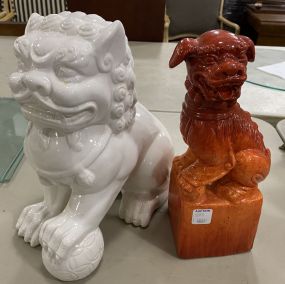 Ceramic Pottery Foo Dogs