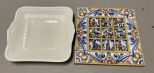 Wedgwood Porcelain Tray and Decorative Hot Plate