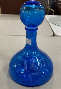 Freedom For Our Ship Blue Decanter