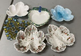 Leaf Serving Bowls, Ceramic Heart Bowls