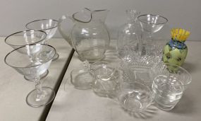 Collection of Clear Glass Serving Pieces