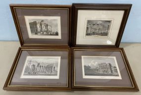 Four Framed Building Prints