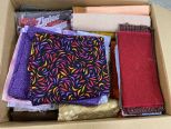 Group of Sewing Fabrics, Patchworks, Linens