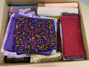 Group of Sewing Fabrics, Patchworks, Linens