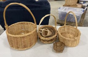 Group of Woven Decorative Baskets