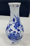 Delft Porcelain Blue and White Vase