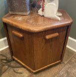 Late 20th Century Oak Octagon Side Table