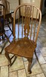 6 Antique Reproduction Queen Anne Windsor Chairs