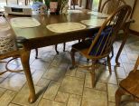 Antique Reproduction Queen Anne Oak Dining Table