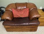 Fine Designs Brown Leather Club Chair