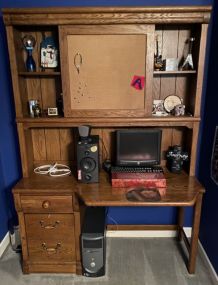 Lexington Co. Oak Computer Desk Hutch