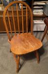 Modern Oak Spindle Back Side Chair