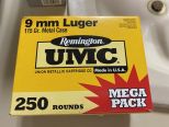 Remington 250 Ct. UMC 9mm Rounds