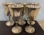 Five Sterling Goblets