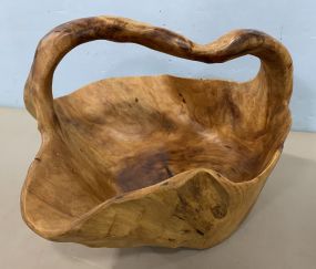 Decorative Wood Carved Bowl