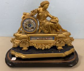 Mermod & Jaccard Jewelry Co. Brass Sevres Style Mantle Clock