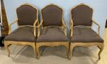 Three French Style Reproduction Arm Chairs
