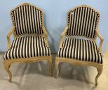 Pair of French Style Reproduction Arm Chairs