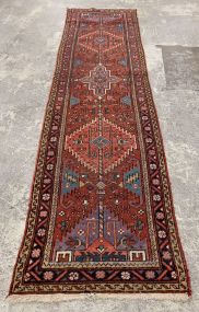 Hand Knotted Wool Persian Style Runner 2'9 x 11'