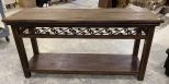 Antique Reproduction Oak Entrance Table