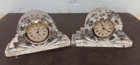 Pair of Waterford Crystal Clocks