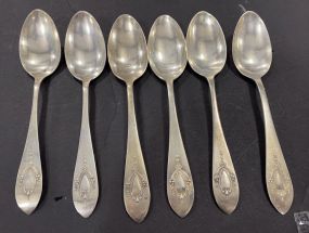 6 Sterling Dinner Spoons