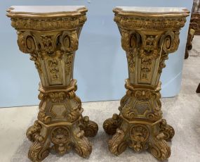 Pair of Italian Gold Gilt Pedestals