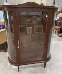 Antique Mahogany Single Door China Cabinet