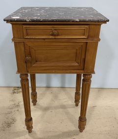 French Provincial Slate Top Side Table