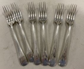 Six Sterling Dinner Forks