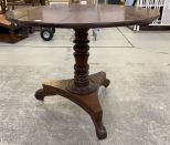 Antique Empire Style Pedestal Tilt Top Table