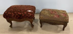 Two Vintage French Style Small Stools