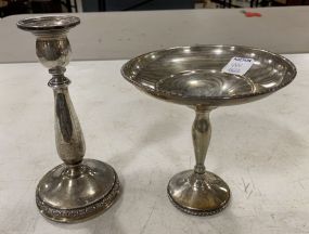 Weighted Sterling Compote and Candle Stick