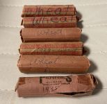 Six Rolls of Wheat Pennies