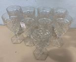 9 Fostoria American Clear Goblets