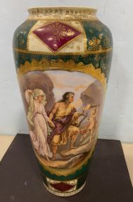 Antique Victoria Czech Hand Painted Vase