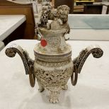 Oriental Style Resin Urn