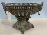 Ornate Metal Center Piece Compote