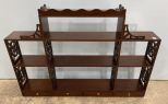 Mahogany Four Drawer Wall Display Shelf